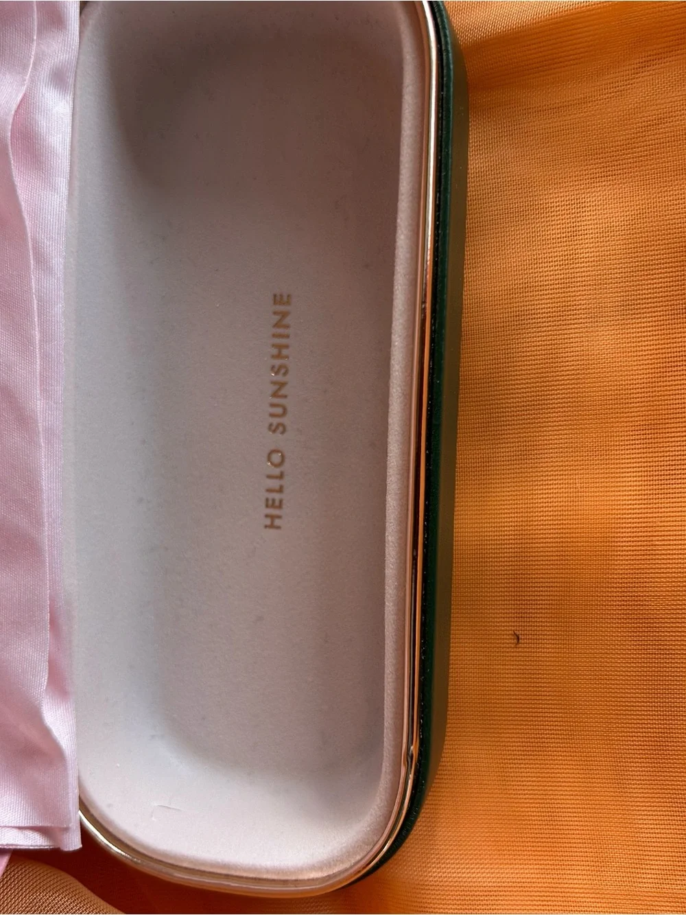 kate spade Pink and Dark Green 'Hello Sunshine' Eyewear Case